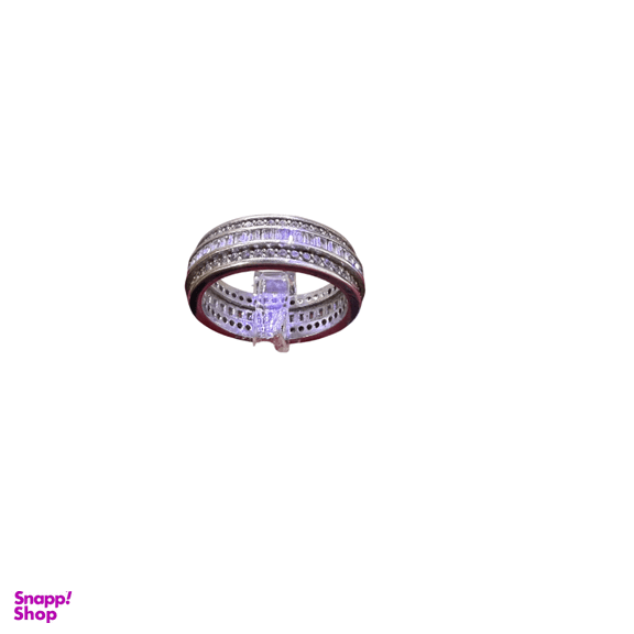 انگشتر نقره 925 عیار زنانه طرح تمام نگین کد roj 1344