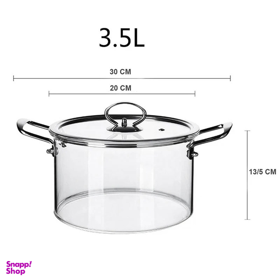 قابلمه ایمارهوم مدل شیشه ای کد 3/5L سایز 20