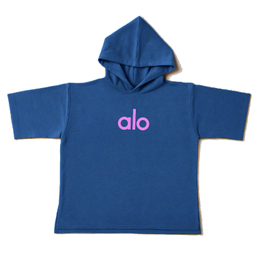 تیشرت زنانه طرح Alo کد TK4 رنگ آبی تیره