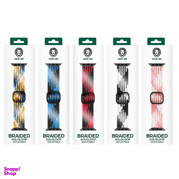 بند گرین مدل Braided SoloLoop Adjustable مناسب برای اپل واچ 42/44/45/49 میلی متری