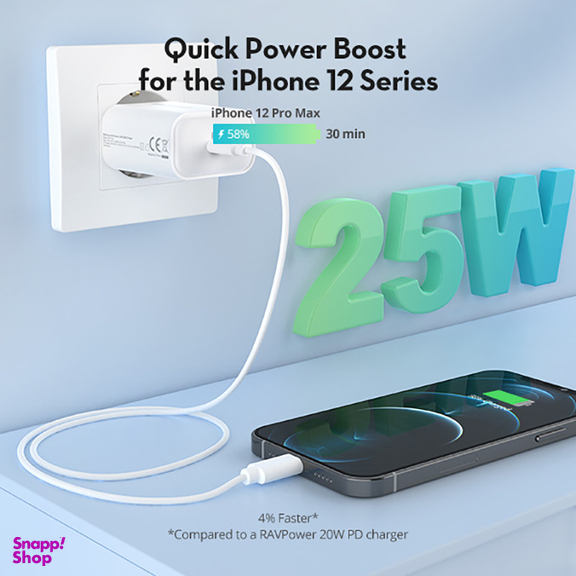 شارژر دیواری 25 وات راو پاور مدل RP-PC156