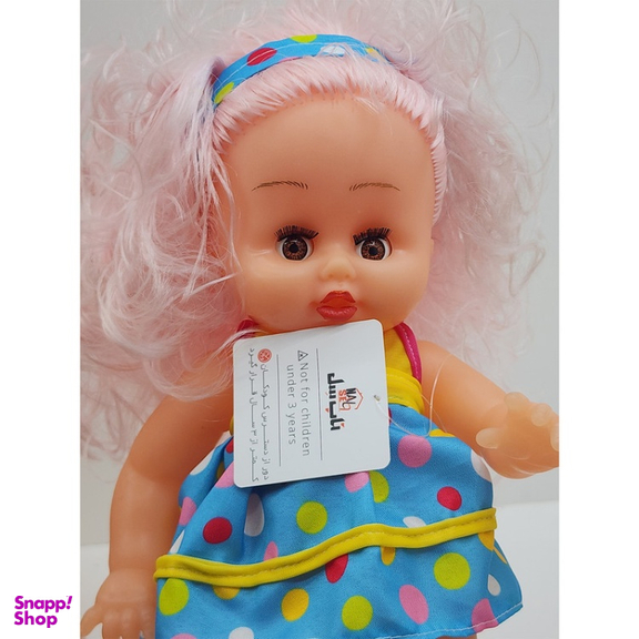 عروسک ناب سل مدل دخترک مو فرفری سایز 30 سانتی متر