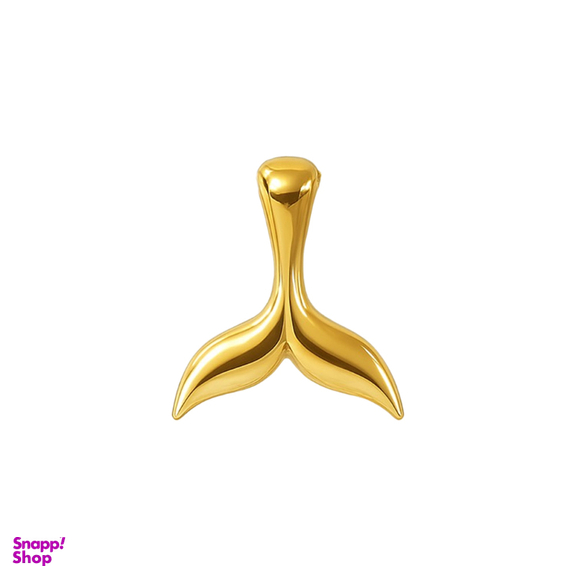 پلاک گردنبند طلا 18 عیار زنانه دیانا مدل دم وال کد 9