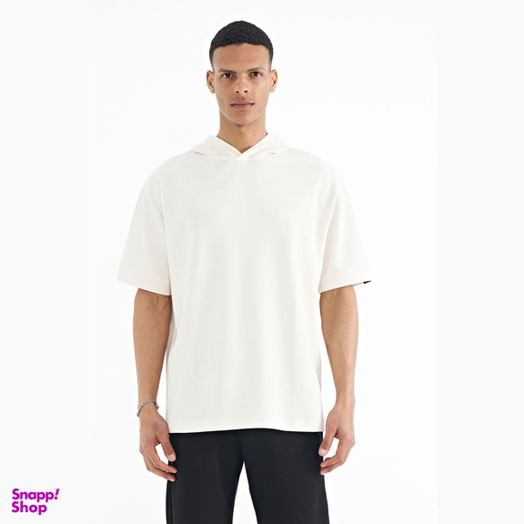 تیشرت اورسایز کلاه دار مردانه نوزده نودیک مدل TS1966 W
