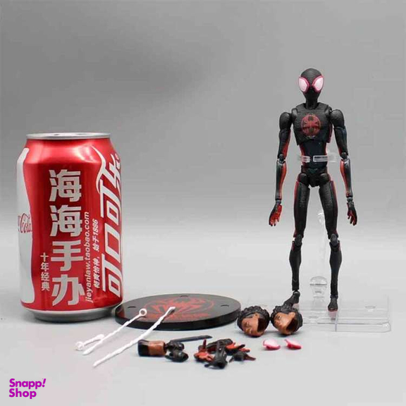 اکشن فیگور بندای مدل اسپایدرمن مایلز مورالس طرح Spiderman Miles Morales SHFiguarts