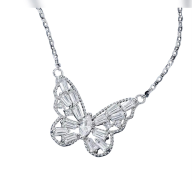 گردنبند نقره زنانه مدل پروانه کد 112