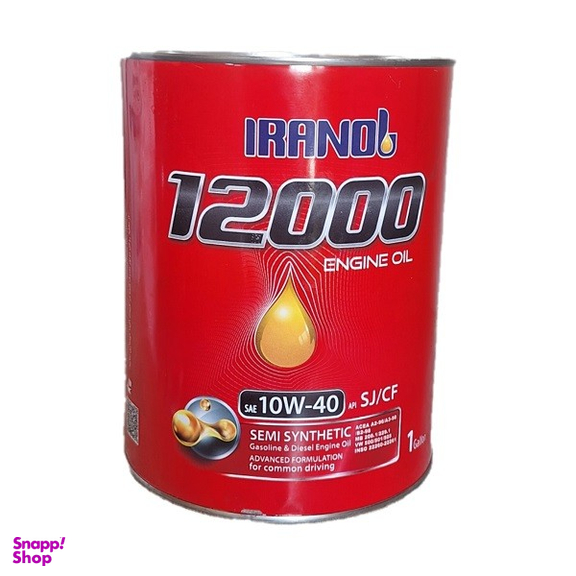 روغن موتور ایرانول مدل 12000 گرید 10-40 کد 21119 حجم 4 لیتر