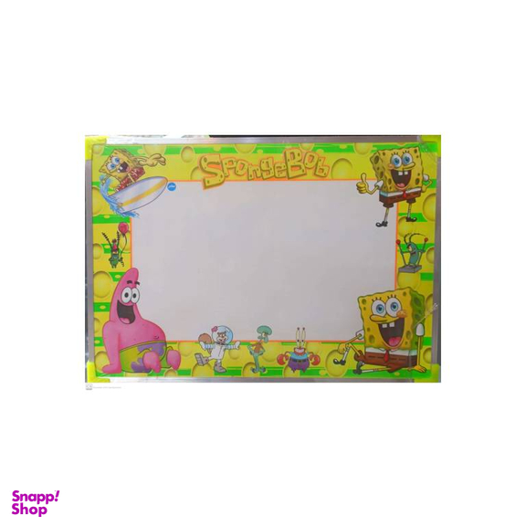 تخته وایت برد دو طرفه سلام طرح باب اسفنجی سایز 35×49 سانتی متر