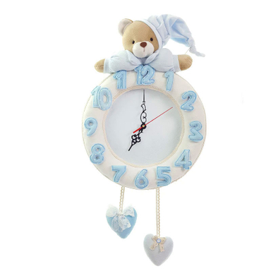 ساعت دیواری کودک نی نی سیس مدل خرس نانان کد W-N/B