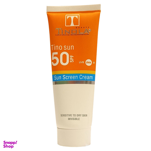 کرم ضد آفتاب بدون رنگ تینولا بیوتی SPF 50 مدل sensitive مناسب پوست های خشک و حساس حجم 40 میلی لیتر