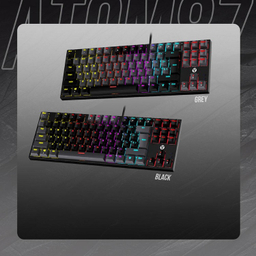 کیبورد گیمینگ فنتک کد Atom87 MK876v2 Blue Switch