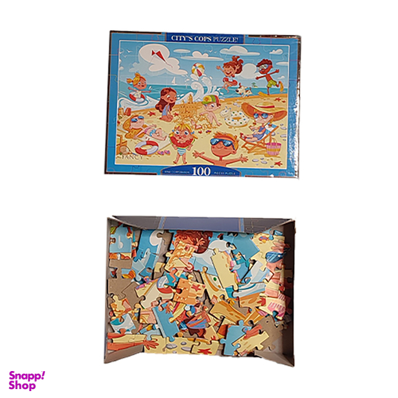 پازل 100 تکه فنسی طرح بچه های ساحل