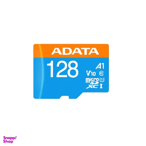 کارت حافظه MicroSDXC ای دیتا مدل V10 R100W25 100MB/S ADP ظرفیت 128 گیگابایت