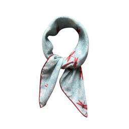 دستمال گردن زنانه گواپو مدل S56 طرح سنجاقک و گل