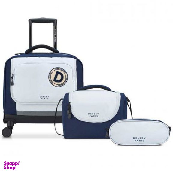 ست کیف و کوله مدرسه دلسی مدل آکادمی چرخ دار کد 003390910 مجموعه 3 عددی