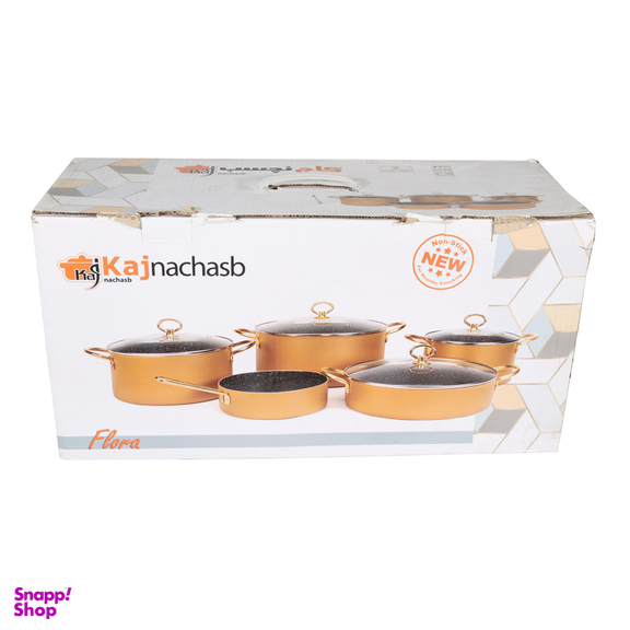 سرویس پخت و پز 9 پارچه کاج نچسب مدل Flora