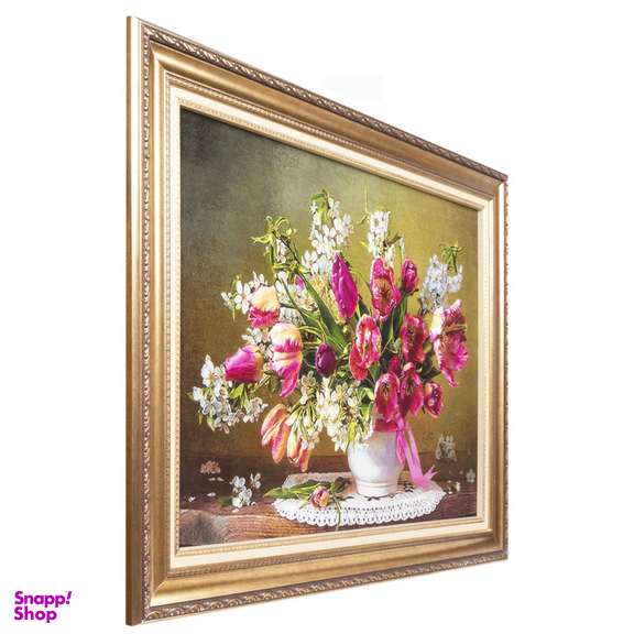 تابلو فرش دستباف سی پرشیا مدل گل در گلدان سرامیکی کد 903650