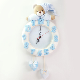 ساعت دیواری کودک نی نی سیس مدل خرس نانان کد W-N/B