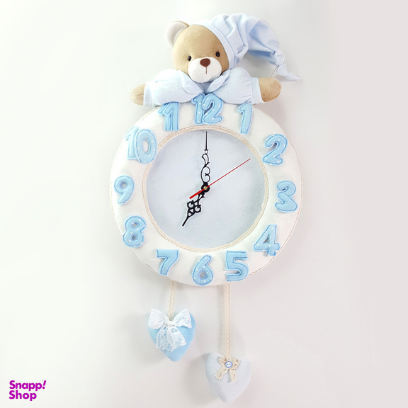 ساعت دیواری کودک نی نی سیس مدل خرس نانان کد W-N/B