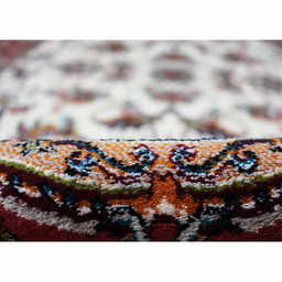 فرش ماشینی مدل بیضی طرح صبا رنگ کرم