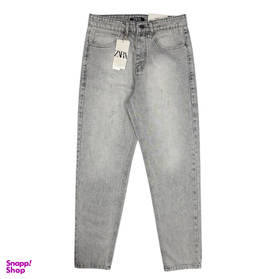 شلوار مام فیت مردانه طرح ZARA کد 1576 رنگ طوسی روشن