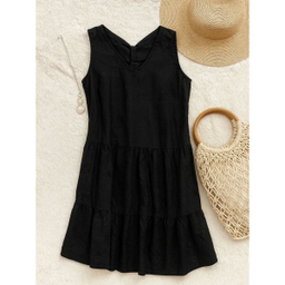 پیراهن زنانه اسمارا کد Z-AJ98 رنگ مشکی