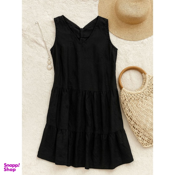 پیراهن زنانه اسمارا کد Z-AJ98 رنگ مشکی