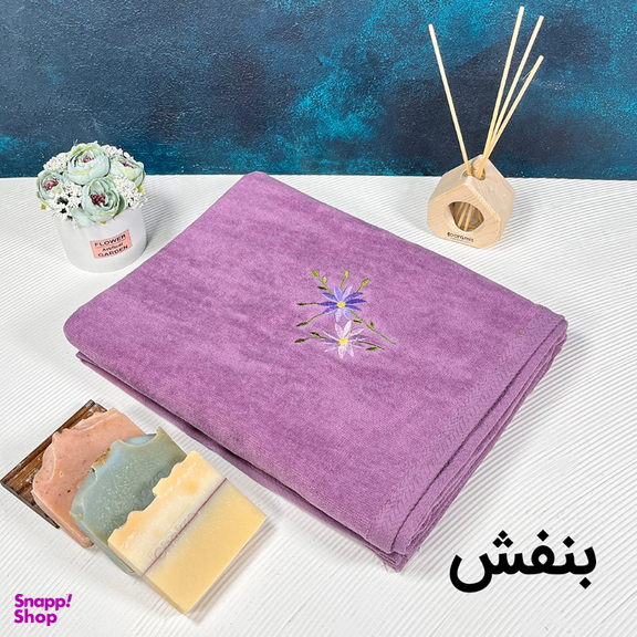 حوله استخری ایران حوله مدل گلدوزی مایسا سایز 80×130 سانتی متر