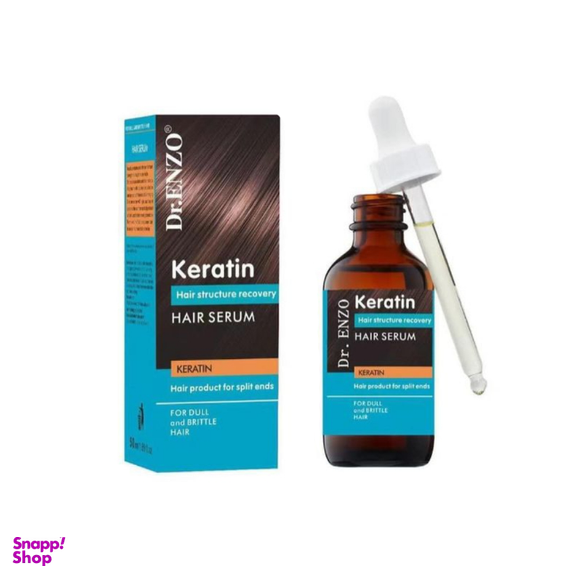 سرم مو دکتر انزو مدل Keratin حجم 50 میلی لیتر