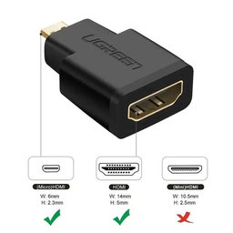 مبدل Micro HDMI Male به HDMI Female یوگرین کد 20106