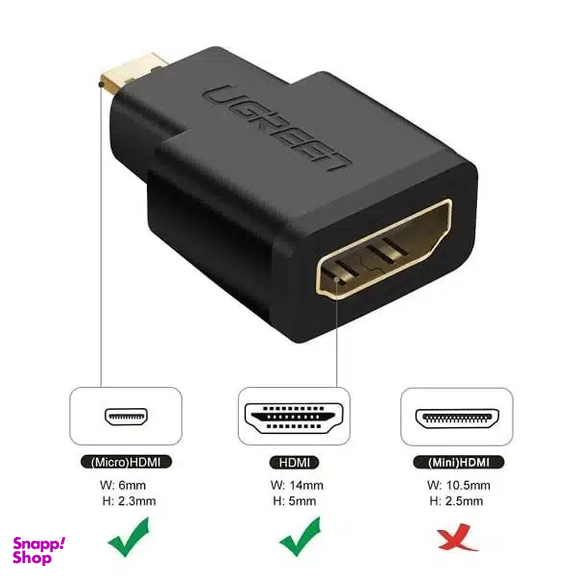 مبدل Micro HDMI Male به HDMI Female یوگرین کد 20106