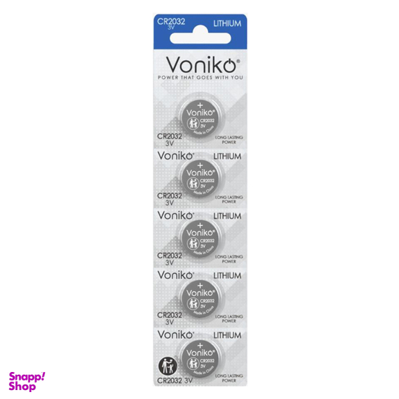 باتریی سکه ای ونیکو مدل CR2032V بسته 5 عددی