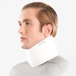 گردن بند طبی نرم آتل دار پاک سمن کد 003 رنگ سفید