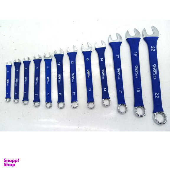 آچار یکسر تخت و یکسر رینگی اچ تی مدل SD120 مجموعه 12 عددی