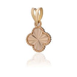 پلاک گردنبند طلا 18 عیار داریم مدل ونکلیف چهار پر