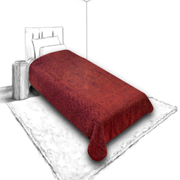 پتو گلبافت یک نفره مدل گل برجسته کد CHG1 سایز 160×220 سانتی متر