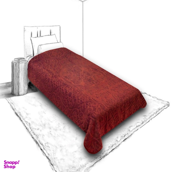 پتو گلبافت یک نفره مدل گل برجسته کد CHG1 سایز 160×220 سانتی متر