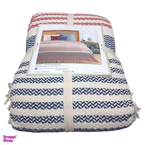 روتختی مادام کوکو مدل Denney Kirmizi Lacivert دو نفره سایز 240×220 سانتی متر