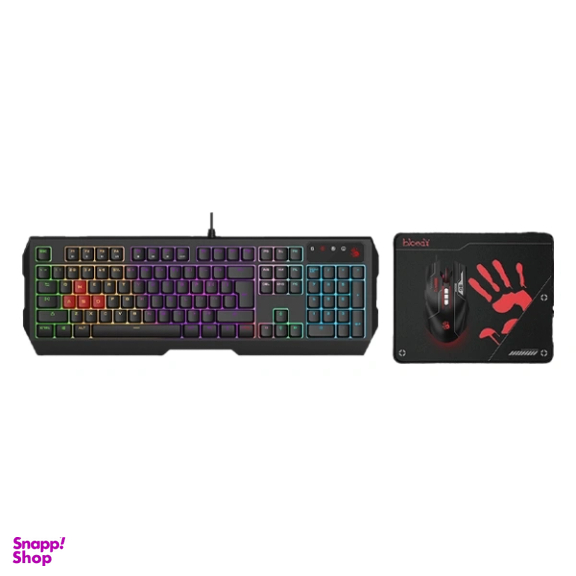 باندل کیبورد و ماوس و ماوس پد مخصوص بازی ای فورتک مدل Bloody B1700