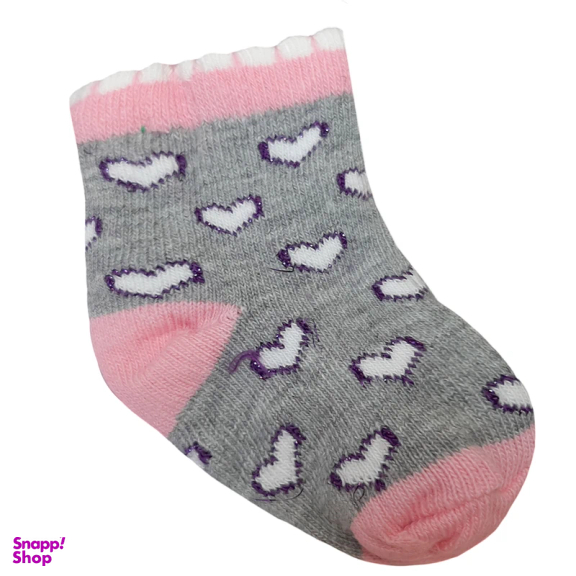 جوراب ساق کوتاه نوزادی لاندنی مدل 0402 بسته 3 عددی