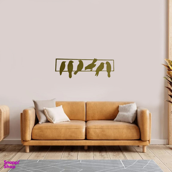 دیوارکوب ناب سل مدل چوبی طرح گنجشک ها