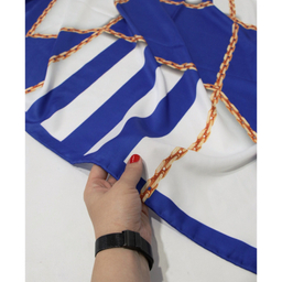 روسری زنانه آنالیا مدل ابریشم دست دوز طرح زنجیری کلاسیک کد ana-2821