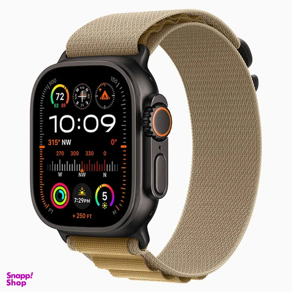 ساعت هوشمند اپل مدل Ultra 2 Black Titanium Case Alpine Loop 49mm