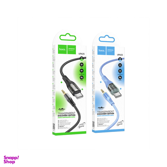 کابل تبدیل USB-C به جک 3.5 میلی متری هوکو مدل UPA25 طول 1 متر