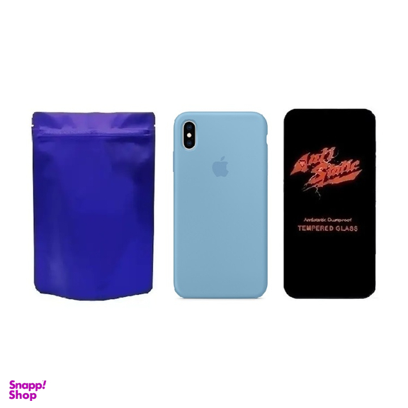 کاور گوشی موبایل مدل M-B Silicon مناسب اپل iPhone XS Max به همراه محافظ صفحه نمایش AntiStatic