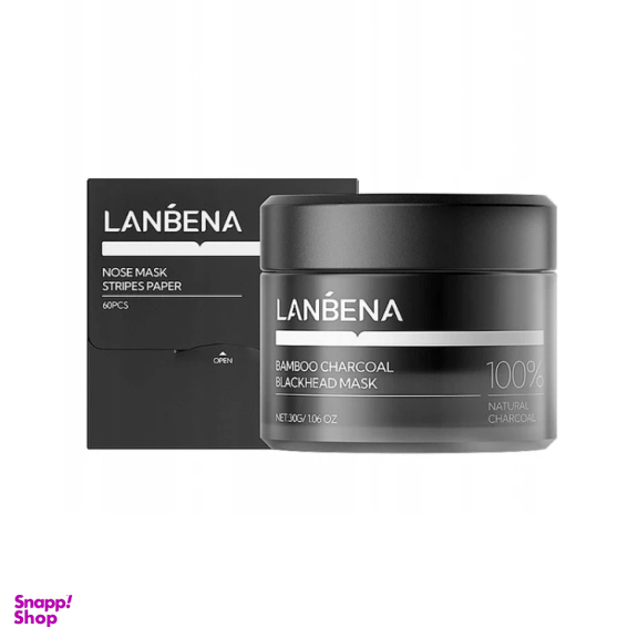 ماسک پاک کننده بینی لنبنا مدل ذغال بامبو وزن 30 گرم