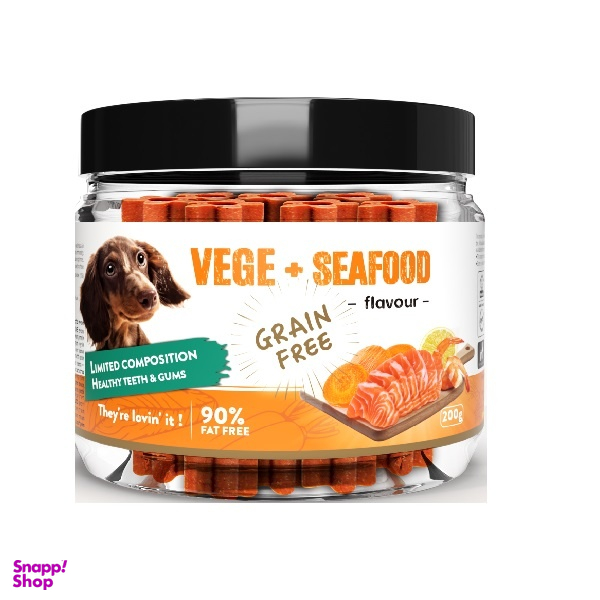 تشویقی سگ هابون مدل Sea Food+ Vege وزن 200 گرم