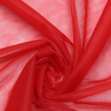 پارچه تور مدل مژگان کد 982 رنگ قرمز عرض 3 متر