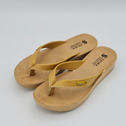 دمپایی زنانه شیما مدل جمیرا کد 073 رنگ خردلی