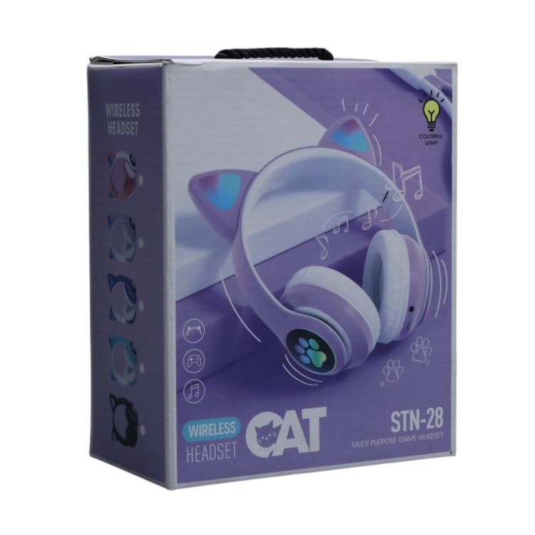 هدفون بلوتوثی طرح گربه مدل STN-28